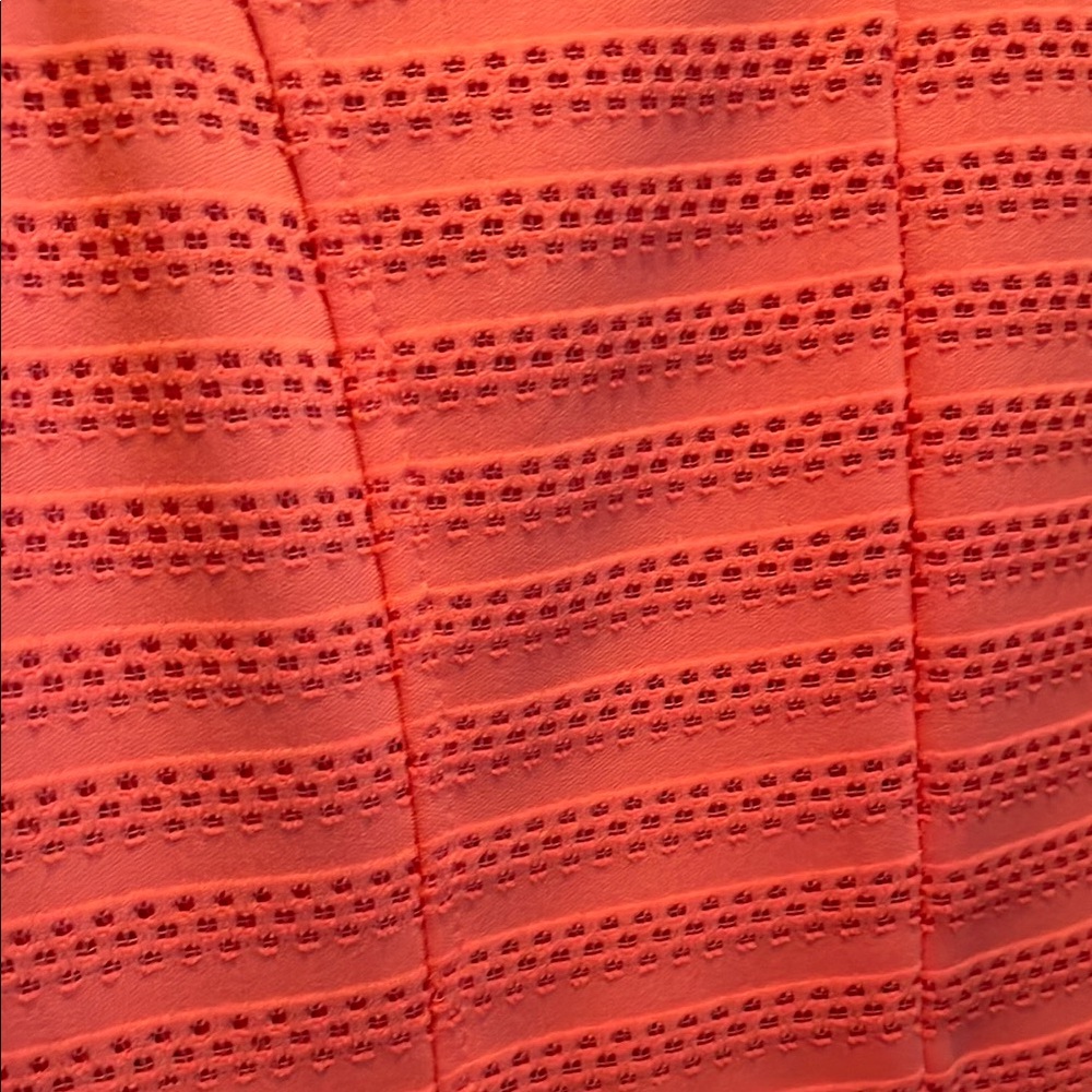 Vibrant Salmon color skater dress - Picture 3 of 5